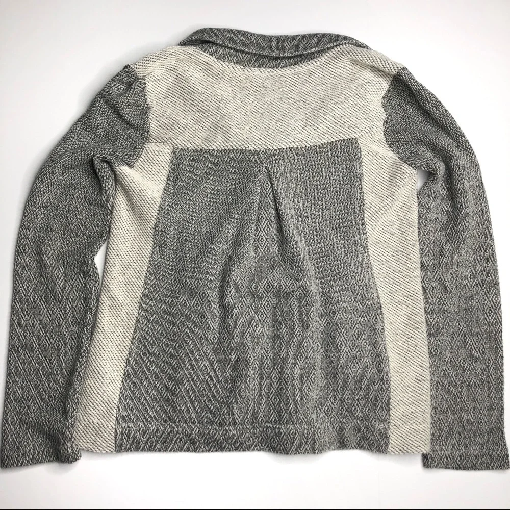 Anthropologie Saturday Sunday Milica Gray Two Tone Knit Blazer Jacket